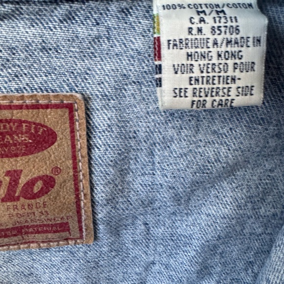 VTG Buffalo Jean Jacket 100% Cotton Rare Embroidery “YOP” Size: M - Picture 4 of 6